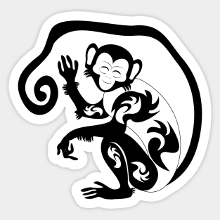 tribal monkey Sticker